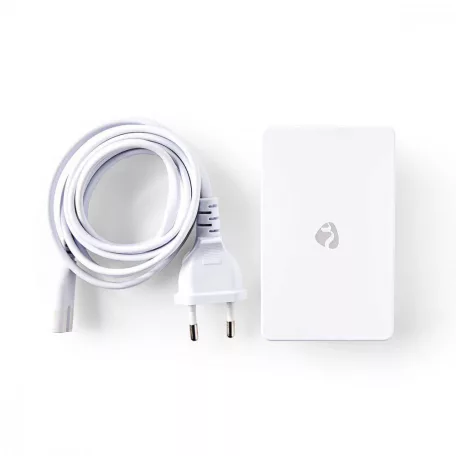 Fali Töltő | 2x 3.0 A / 3x 2.4 A | Kimenő csatlakozók száma: 5 | Csatlakozó típusa: 1x USB-C™ / 4x USB-A | Nincs Kábel Mellékelve | 63 W | Automatikus Feszültség Kiválasztás