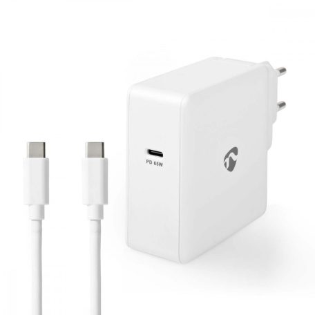 Fali Töltő | 65 W | Gyors töltés funkció | 3.0 / 3.25 A A | Kimenő csatlakozók száma: 1 | USB-C™ | USB Type-C™ (Lengő) Kábel | 3.00 m | Automatikus Feszültség Kiválasztás