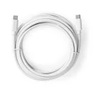 Fali Töltő | 65 W | Gyors töltés funkció | 3.0 / 3.25 A A | Kimenő csatlakozók száma: 1 | USB-C™ | USB Type-C™ (Lengő) Kábel | 3.00 m | Automatikus Feszültség Kiválasztás