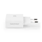 Fali Töltő | 20 W | Gyors töltés funkció | 1.67 A / 2.22 A / 3.0 A | Kimenő csatlakozók száma: 1 | USB-C™ | Lightning 8-tűs (Lengő) Kábel | 1.00 m | Automatikus Feszültség Kiválasztás