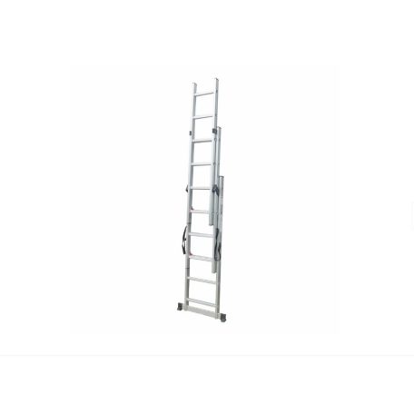 WERNER AXIAL  kitolható alumínium létra 4,4m-es 3 részes 3x7 univerzális kitolható munkamagasság 5,5m összecsukva 2,15m