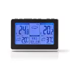 Meteorológiai állomás | Bel- és Kültéri | Vezeték nélküli időjárás érzékelőt tartalmaz | Időjárás előrejelzés | Idő kijelzővel | LCD Kijelző | Ébresztő funkcióval