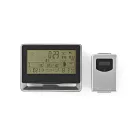 Meteorológiai állomás | Bel- és Kültéri | Vezeték nélküli időjárás érzékelőt tartalmaz | Időjárás előrejelzés | Légnyomásmérő | Idő kijelzővel | Háttér megvilágosítású LCD Kijelző | Ébresztő funkcióval