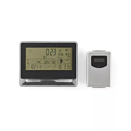 Meteorológiai állomás | Bel- és Kültéri | Vezeték nélküli időjárás érzékelőt tartalmaz | Időjárás előrejelzés | Légnyomásmérő | Idő kijelzővel | Háttér megvilágosítású LCD Kijelző | Ébresztő funkcióval