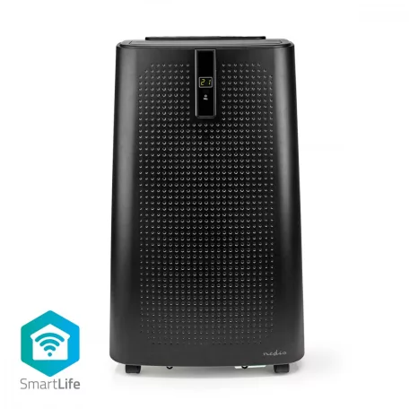 NEDIS mobil klíma SmartLife 3 az 1-ben Légkondicionáló | Wi-Fi | 12000 BTU | 100 m³ | Párátlanítás | Android™ / IOS | Energia osztály: A | 3-sebességes | 65 dB | Fekete