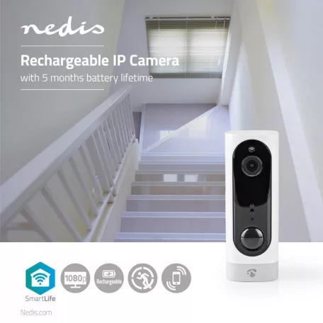 SmartLife beltéri kamera | Wi-Fi | Full HD 1080p | Felhőalapú Tárolás (opcionális) / microSD (nem tartozék) | Mozgásérzékelővel | Éjjellátó | Fehér