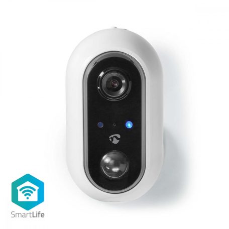SmartLife kültéri kamera | Wi-Fi | Full HD 1080p | IP65 | Max. akku élettartam: 4 Hónap | Felhőalapú Tárolás (opcionális) / microSD (nem tartozék) | 5 V DC | Mozgásérzékelővel | Éjjellátó | Fehér