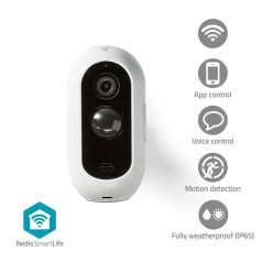   SmartLife kültéri kamera | Wi-Fi | Full HD 1080p | IP65 | Max. akku élettartam: 6 Hónap | Felhőalapú Tárolás (opcionális) / microSD (nem tartozék) | 5 V DC | Mozgásérzékelővel | Éjjellátó | Fehér