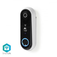   SmartLife Videó kaputelefon | Wi-Fi | Elemes Áramellátás | HD 720p | Felhőalapú Tárolás (opcionális) / microSD (nem tartozék) | IP54 | Mozgásérzékelővel | Éjjellátó | Fehér