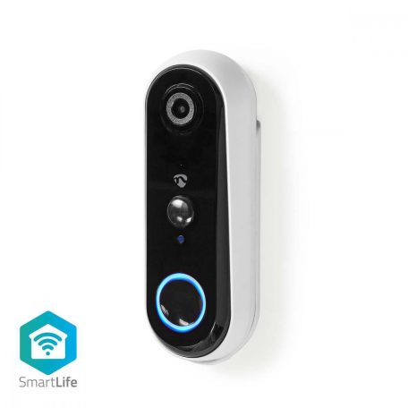 SmartLife Videó kaputelefon | Wi-Fi | Elemes Áramellátás | HD 720p | Felhőalapú Tárolás (opcionális) / microSD (nem tartozék) | IP54 | Mozgásérzékelővel | Éjjellátó | Fehér