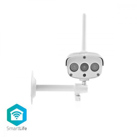 SmartLife kültéri kamera | Wi-Fi | Full HD 1080p | IP67 | Felhőalapú Tárolás (opcionális) / microSD (nem tartozék) | 12 V DC | Mozgásérzékelővel | Éjjellátó | Fehér