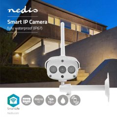   SmartLife kültéri kamera | Wi-Fi | Full HD 1080p | IP67 | Felhőalapú Tárolás (opcionális) / microSD (nem tartozék) | 12 V DC | Mozgásérzékelővel | Éjjellátó | Fehér