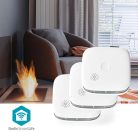SmartLife füstérzékelő | Wi-Fi | Elemes Áramellátás | Érzékelő élettartama: 10 év | EN 14604 | Max. akku élettartam: 24 Hónap | 85 dB | Fehér | 3 db