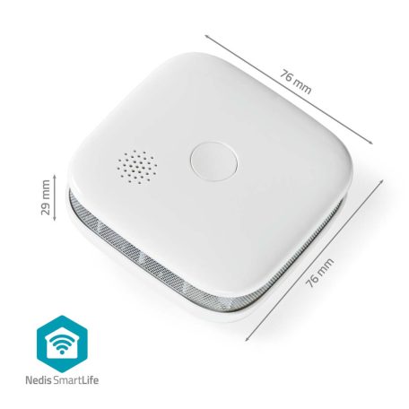 SmartLife füstérzékelő | Wi-Fi | Elemes Áramellátás | Érzékelő élettartama: 10 év | EN 14604 | Max. akku élettartam: 24 Hónap | 85 dB | Fehér | 3 db
