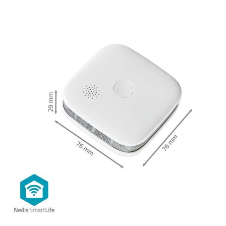 SmartLife füstérzékelő | Wi-Fi | Elemes Áramellátás | Érzékelő élettartama: 10 év | EN 14604 | Max. akku élettartam: 24 Hónap | 85 dB | Fehér | 1 db