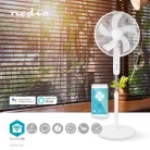 SmartLife Ventilátor | Wi-Fi | 400 mm | Állítható magasság | Automatikusan forog | 3-sebességes | Időzítő | Android™ / IOS | Fehér