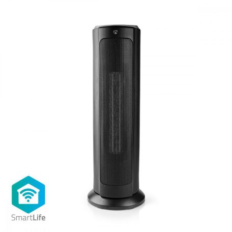 SmartLife kerámia PTC ventilátorfűtő | Wi-Fi | 2000 W | 3 Hőbeállítások | Oszcilláló | Kijelző | 15 - 35 °C | Android™ / IOS | Fekete