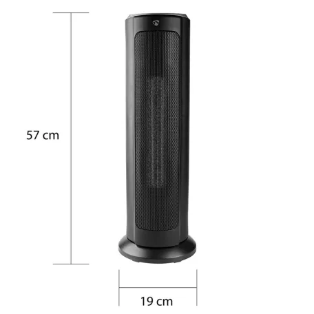 SmartLife kerámia PTC ventilátorfűtő | Wi-Fi | 2000 W | 3 Hőbeállítások | Oszcilláló | Kijelző | 15 - 35 °C | Android™ / IOS | Fekete