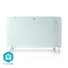  Nedis Homelux wifi -s fűtőpanel SmartLife Konvektor | Wi-Fi | Fürdőszobába is alkalmas | Üveg Panel | 2000 W | 2 Hőbeállítások | TUYA App 15 - 35 °C | Fehér