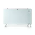 Nedis Homelux wifi -s fűtőpanel SmartLife Konvektor | Wi-Fi | Fürdőszobába is alkalmas | Üveg Panel | 2000 W | 2 Hőbeállítások | TUYA App 15 - 35 °C | Fehér