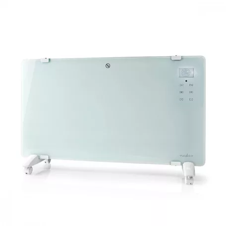 Nedis Homelux wifi -s fűtőpanel SmartLife Konvektor | Wi-Fi | Fürdőszobába is alkalmas | Üveg Panel | 2000 W | 2 Hőbeállítások | TUYA App 15 - 35 °C | Fehér