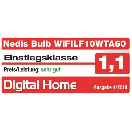 SmartLife LED izzó | Wi-Fi | E27 | 500 lm | 5 W | Meleg Fehér | 2700 K | Üveg | Android™ / IOS | A60 | 1 db