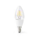 SmartLife LED izzó | Wi-Fi | E14 | 400 lm | 5 W | Meleg Fehér | 2700 K | Üveg | Android™ / IOS | Gyertya | 1 db