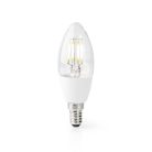 SmartLife LED izzó | Wi-Fi | E14 | 400 lm | 5 W | Meleg Fehér | 2700 K | Üveg | Android™ / IOS | Gyertya | 1 db