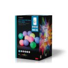 SmartLife Dekoratív Lámpák | Party LED füzér | Wi-Fi | Fehér / RGB | 10 db. LED | 9.00 m | Android™ | Izzó átmérő: 50 mm