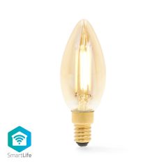   SmartLife LED izzó | Wi-Fi | E14 | 470 lm | 4.9 W | Meleg Fehér | 1800 - 3000 K | Üveg | Android™ / IOS | Gyertya | 1 db