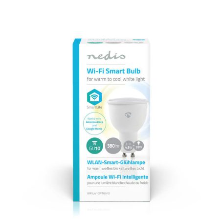 SmartLife LED Bulb | Wi-Fi | GU10 | 380 lm | 4.5 W | Hideg Fehér / Meleg Fehér | 2700 - 6500 K | Energia osztály: A+ | Android™ & iOS | Átmérő: 50 mm | PAR16