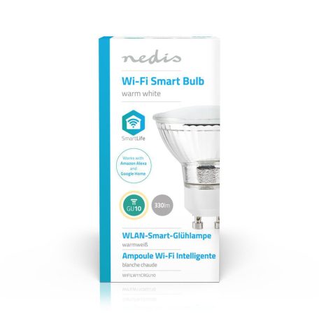 SmartLife LED Spot | Wi-Fi | GU10 | 330 lm | 4.5 W | Meleg Fehér | 2700 K | Energia osztály: F | Android™ / IOS | PAR16 | 1 db