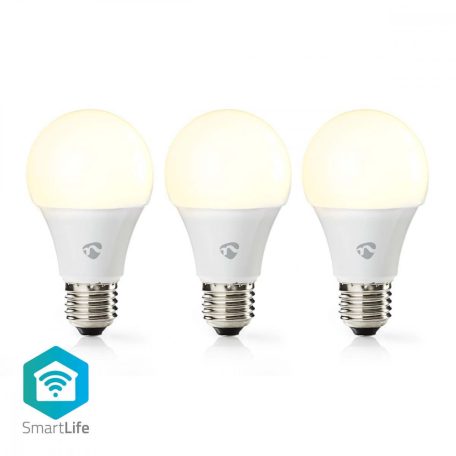 SmartLife LED Izzó | Wi-Fi | E27 | 800 lm | 9 W | Meleg Fehér | 2700 K | Android™ / IOS | A60 | 3 db