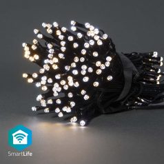  SmartLife Karácsonyi Fények | Húr | Wi-Fi | Meleg és lehűlni fehér | 100 db. LED | 10.0 m | Android™ / IOS