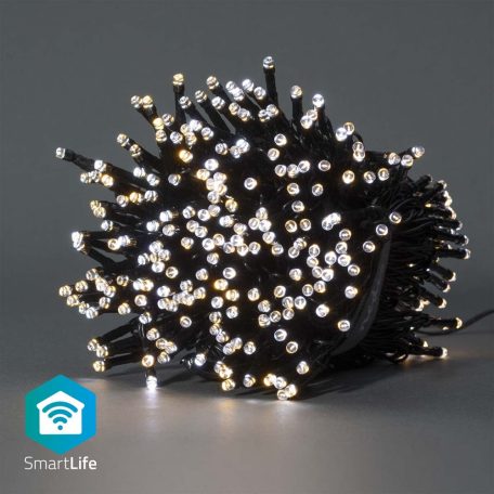 SmartLife Karácsonyi Fények | Húr | Wi-Fi | Meleg és lehűlni fehér | 400 db. LED | 20.0 m | Android™ / IOS