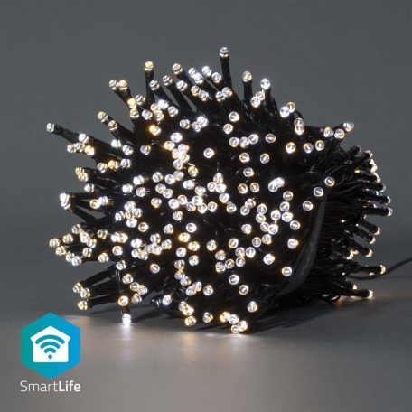 SmartLife Karácsonyi Fények | Húr | Wi-Fi | Meleg és lehűlni fehér | 400 db. LED | 20.0 m | Android™ / IOS