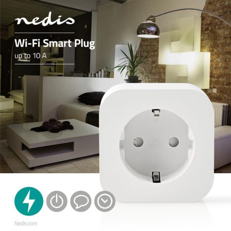 SmartLife Intelligens Csatlakozó | Wi-Fi | 2500 W | Földelt csatlakozó / F típus (CEE 7/7) | -10 - 45 °C | Android™ / IOS | Fehér | 1 db