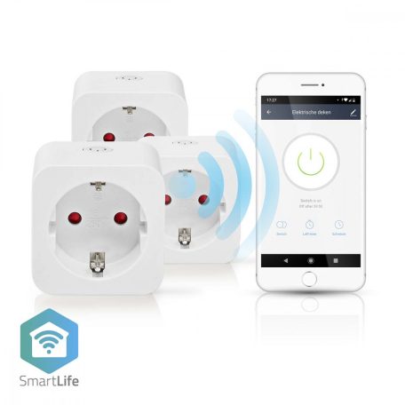SmartLife Intelligens Csatlakozó | Wi-Fi | 3680 W | Type F (CEE 7/3) | 0 - 55 °C | Android™ / IOS | Fehér | 3 db