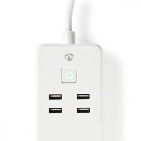 SmartLife elosztót | Wi-Fi | 3x Földelt csatlakozó (CEE 7/3) / 4 x USB | 16 A | 3680 W | 1.8 m | -10 - 40 °C | Android™ / IOS | Fehér