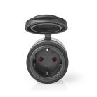 SmartLife Intelligens Csatlakozó | Wi-Fi | IP44 | 3680 W | Földelt csatlakozó / F típus (CEE 7/7) | -5 - 40 °C | Android™ / IOS | Fekete | 1 db