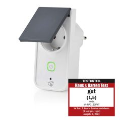   SmartLife Intelligens Csatlakozó | Wi-Fi | IP44 | Teljesítmény mérő | 3680 W | Földelt csatlakozó / F típus (CEE 7/7) | -30 - 40 °C | Android™ / IOS | Fehér / Szürke | 1 db