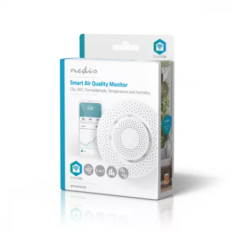 SmartLife levegőminőség-monitor | Wi-Fi | Hőmérséklet / Illékony szerves vegyületek (VOC) / Páratartalom | Android™ / IOS | Fehér