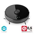SmartLife Robot Porszívó | Lézeres navigáció | Wi-Fi | Gyűjtőtartály térfogat: 0.6 l | Automatikus töltés | Maximális működési idő: 2 óra | Fekete | Android™ / IOS