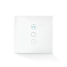 SmartLife fali kapcsoló | Wi-Fi | Függöny / Napernyő / Redőny | Fali Tartó | 300 W | Android™ / IOS | Üveg | Fehér