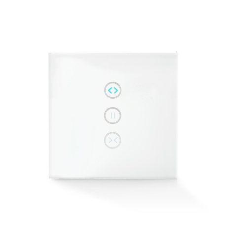 SmartLife fali kapcsoló | Wi-Fi | Függöny / Napernyő / Redőny | Fali Tartó | 300 W | Android™ / IOS | Üveg | Fehér