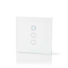 SmartLife fali kapcsoló | Wi-Fi | Függöny / Napernyő / Redőny | Fali Tartó | 300 W | Android™ / IOS | Üveg | Fehér