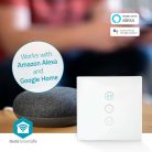 SmartLife fali kapcsoló | Wi-Fi | Függöny / Napernyő / Redőny | Fali Tartó | 300 W | Android™ / IOS | Üveg | Fehér