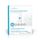 SmartLife fali kapcsoló | Wi-Fi | Dupla | Fali Tartó | 1000 W | Android™ / IOS | Üveg | Fehér