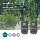 Walkie-Talkie szett | 2 Kézibeszélő | Legfeljebb 5 km | Frekvencia csatornák: 8 | PTT / VOX | Max. 2.5 óráig | Fekete