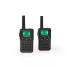 Walkie-Talkie szett | 2 Kézibeszélő | Legfeljebb 10 km | Frekvencia csatornák: 8 | PTT / VOX | Max. 6 óráig | Töltő állomást tartalmaz | Fejhallgató kimenet | Fekete